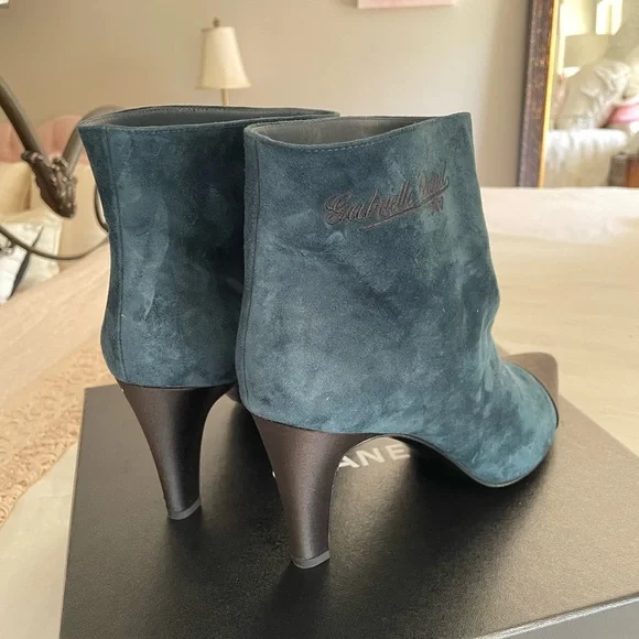 Chanel Blue/Black Size 42 Short Boots - Picture 3 of 7